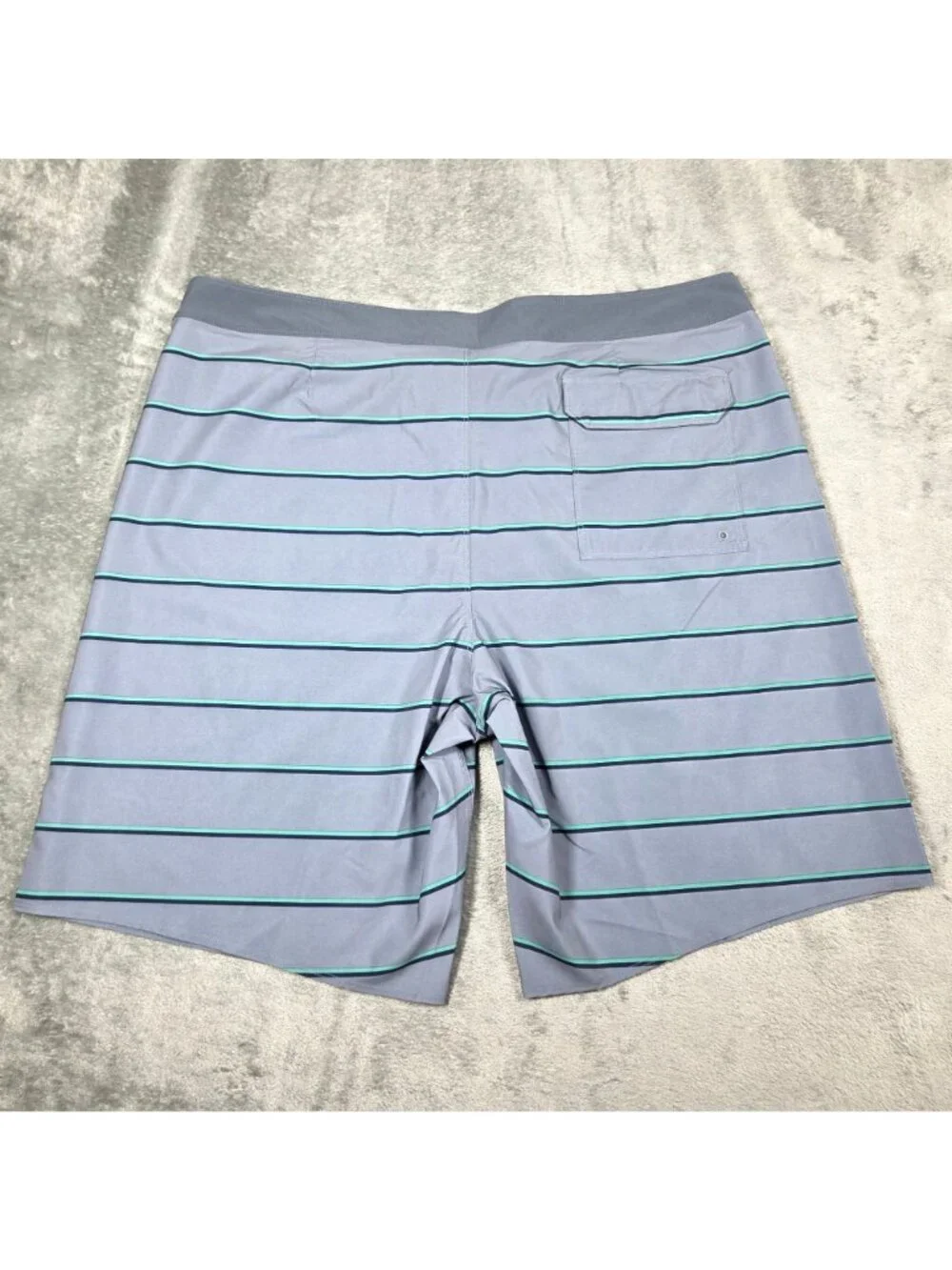 Patagonia Mens 42 Blue Gray Stripe Hydropeak Boardshorts 21
